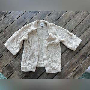 Old Navy 3t slouchy chunky knit sweater girls natural cream tan toddler baby